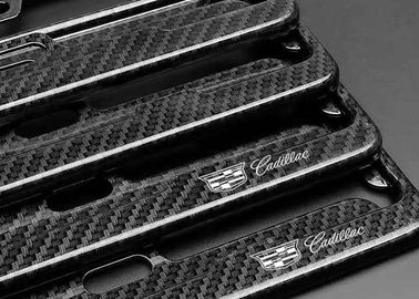 Tái chế cường độ cao Cadillac Carbon Fiber License Frame