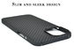 Vòng nhựa màu đen Vỏ điện thoại sợi Aramid cho iPhone 12 12 Pro